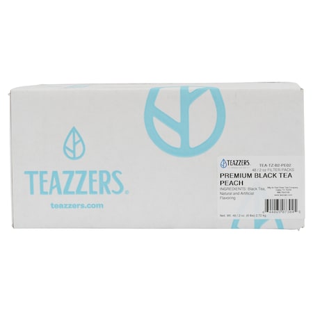Teazzers Black Peach Tea Premium 2 oz., PK48 TEA-TZ-B2-PE02